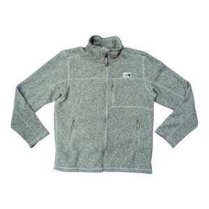 North Face Fleece Full Zip-Up Sweater Jacket Men's Size Large Tan/Oatmeal/Brown